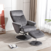 SC.Paddington Recliner Chair & Footstool in Graphite
